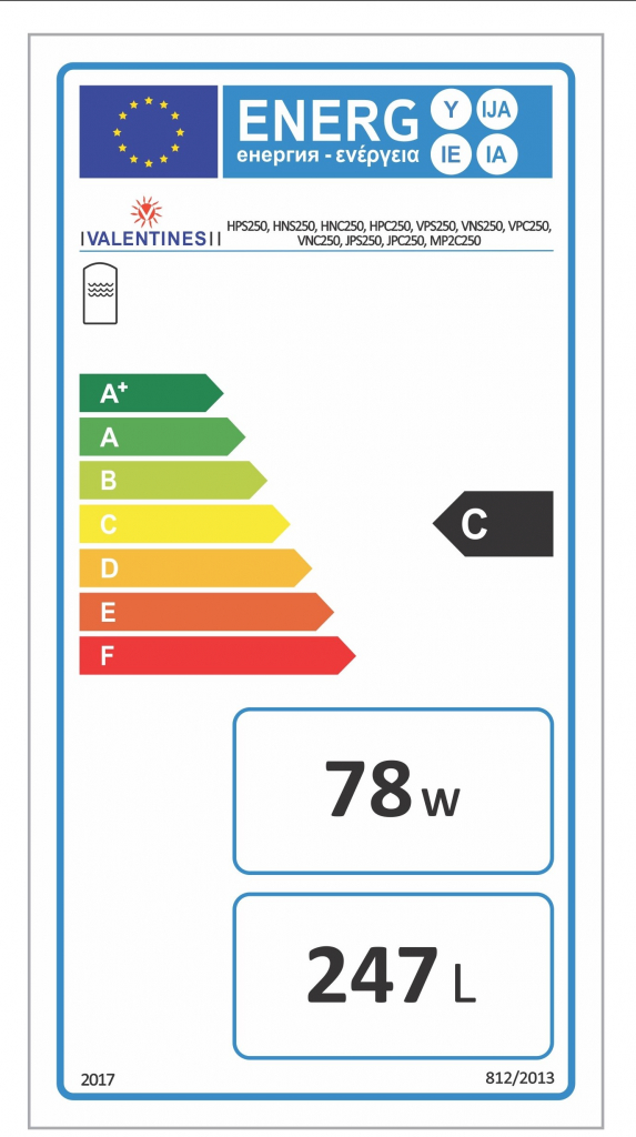VALENTINES ENERGY Label 250